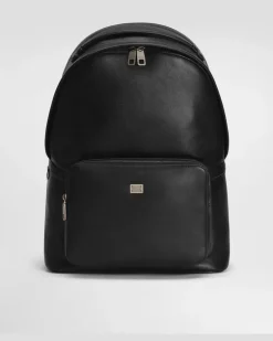 Rucksack Aus Kalbsleder - Mann Rucksäcke Und Bauchtaschen Schwarz