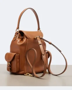 Rucksack aus Leder Braun