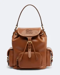 Rucksack aus Leder Braun
