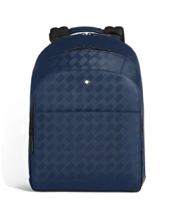 Rucksack Groß mit 3 Fächern aus Extreme Leder - Tintenblau - Leder - MB221134 - Rucksäcke