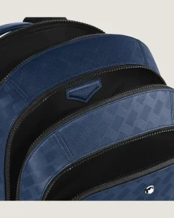 Rucksack Groß mit 3 Fächern aus Extreme Leder - Tintenblau - Leder - MB221134 - Rucksäcke