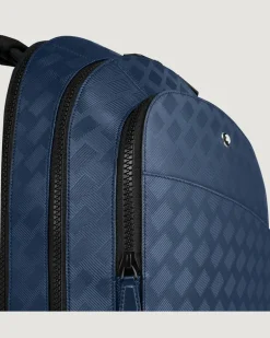 Rucksack Groß mit 3 Fächern aus Extreme Leder - Tintenblau - Leder - MB221134 - Rucksäcke