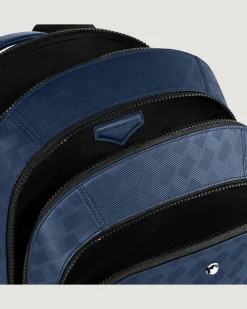 Rucksack Groß mit 3 Fächern aus Extreme Leder - Tintenblau - Leder - MB221134 - Rucksäcke