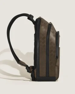 Rucksack Groß mit 3 Fächern aus Extreme Leder - Haselnussbraun - Leder - MB221098 - Rucksäcke