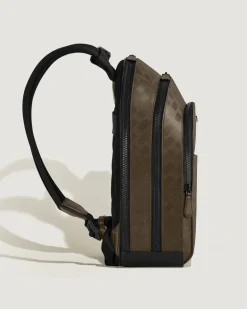 Rucksack Groß mit 3 Fächern aus Extreme Leder - Haselnussbraun - Leder - MB221098 - Rucksäcke