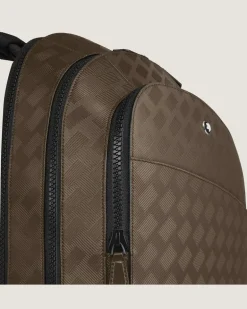 Rucksack Groß mit 3 Fächern aus Extreme Leder - Haselnussbraun - Leder - MB221098 - Rucksäcke