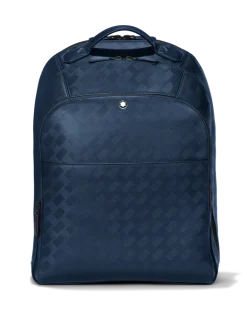 Rucksack Groß mit 3 Fächern aus Extreme Leder - Tintenblau - Leder - MB198045 - Rucksäcke