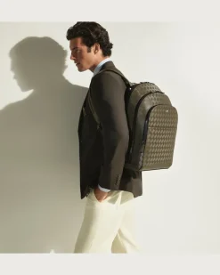 Rucksack Groß mit 3 Fächern aus Extreme Leder - Khaki - Leder - MB221592 - Rucksäcke