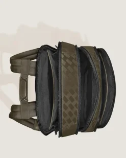 Rucksack Groß mit 3 Fächern aus Extreme Leder - Khaki - Leder - MB221592 - Rucksäcke