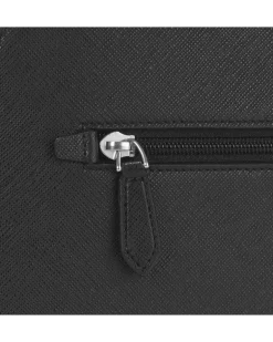 Rucksack Groß mit 3 Fächern aus Sartorial Leder - Schwarz - Leder - MB130274 - Rucksäcke