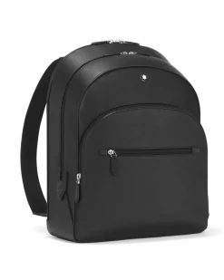 Rucksack Groß mit 3 Fächern aus Sartorial Leder - Schwarz - Leder - MB130274 - Rucksäcke