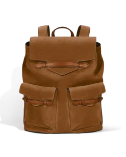 Rucksack Montblanc Envelope - Karamell - Leder - MB221670 - Rucksäcke