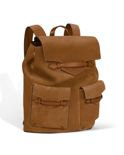 Rucksack Montblanc Envelope - Karamell - Leder - MB221670 - Rucksäcke