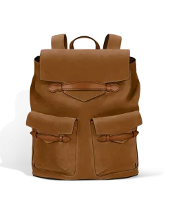 Rucksack Montblanc Envelope - Karamell - Leder - MB221670 - Rucksäcke