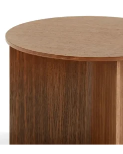 Runder Slit Holztisch - Braun