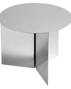 Runder Tisch mit Schlitz - Silber