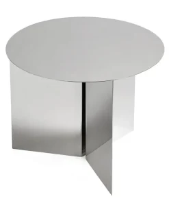Runder Tisch mit Schlitz - Silber