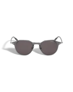 Runde Sonnenbrille mit grauem Spritzgussrahmen - - Eingespritzt - MB134458 - Sonnenbrillen