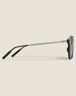 Runde Sonnenbrille mit schwarzem Spritzgussrahmen - - Kunststoff im Spritzgussverfahren - MB134460 - Sonnenbrillen