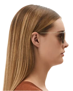 Runde Sonnenbrille mit schwarzem Spritzgussrahmen - - Eingespritzt - MB133063 - Sonnenbrillen