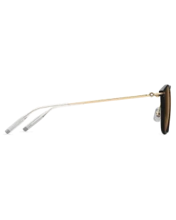 Runde Sonnenbrille mit schwarzem Spritzgussrahmen - - Eingespritzt - MB133063 - Sonnenbrillen