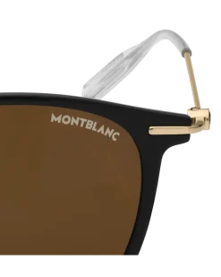 Runde Sonnenbrille mit schwarzem Spritzgussrahmen - - Eingespritzt - MB133063 - Sonnenbrillen