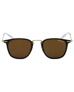 Runde Sonnenbrille mit schwarzem Spritzgussrahmen - - Eingespritzt - MB133063 - Sonnenbrillen