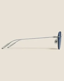 Runde Sonnenbrille mit silberfarbener Metallfassung - MB136913 - Sonnenbrillen