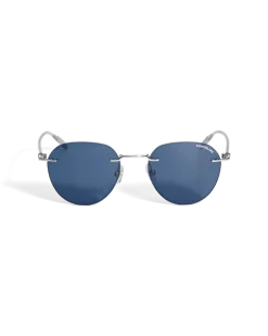 Runde Sonnenbrille mit silberfarbener Metallfassung - MB136913 - Sonnenbrillen