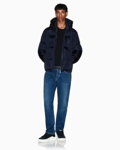 Rundhals-Langarmshirt aus Pima-Baumwolljersey Essential Schwarz