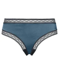Rêveur Tanga mit Spitzenbesatz - Blau