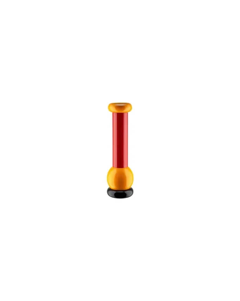 Salz- und Pfeffermühle Alessi 100 Values Collection - Rot - FSC-zertifizierte gedrechselte Buche - Designer Ettore Sottsass