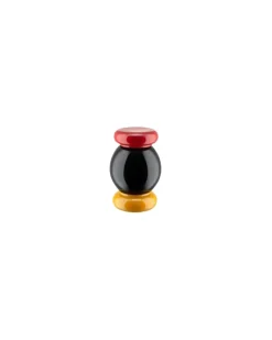 Salz- und Pfeffermühle Alessi 100 Values Collection - Schwarz - FSC-zertifizierte gedrechselte Buche - Designer Ettore Sottsass