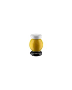 Salz- und Pfeffermühle Alessi 100 Values Collection - Gelb - FSC-zertifizierte gedrechselte Buche - Designer Ettore Sottsass