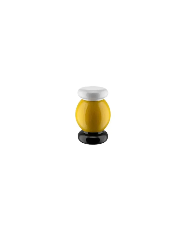 Salz- und Pfeffermühle Alessi 100 Values Collection - Gelb - FSC-zertifizierte gedrechselte Buche - Designer Ettore Sottsass
