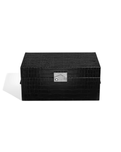 Sammler-Box für Uhren aus Leder mit Krokoprägung - Schwarz - Papier - MB135998 - Sammlerboxen