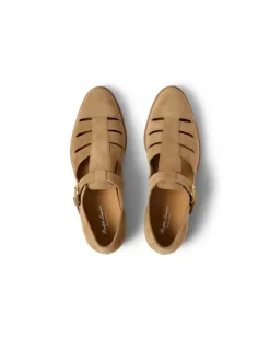 Sandale Fisherman aus Kalbswildleder Brown