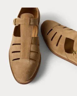 Sandale Fisherman aus Kalbswildleder Brown