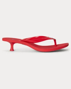 Sandale Polo Play mit Kitten-Heel Red