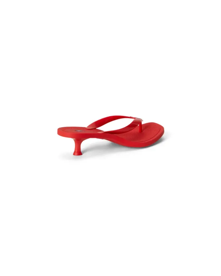 Sandale Polo Play mit Kitten-Heel Red
