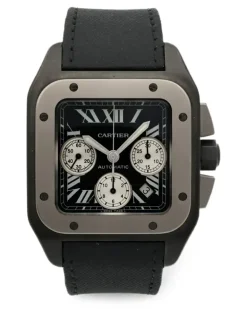 Santos 100 Armbanduhr 41mm - Schwarz