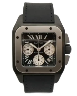 Santos 100 Armbanduhr 41mm - Schwarz