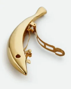 Sardine Haarspange-Gold - Damen
