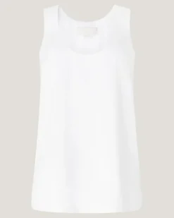 Satin Tank Top White