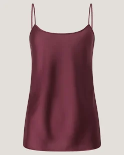 Satin top with thin straps Purple