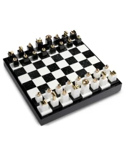 Schach-Set mit abstrakten Figuren - Schwarz