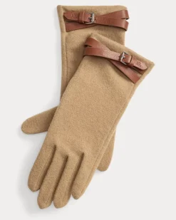 Schafleder-Funktionshandschuhe mit Wolle Tan