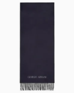 Schal aus Seide und Kaschmir Blau