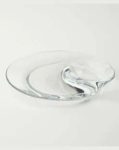 Schale Swirl aus Kristallglas Transparent