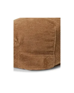 Schiebermütze aus Kordsamt Brown